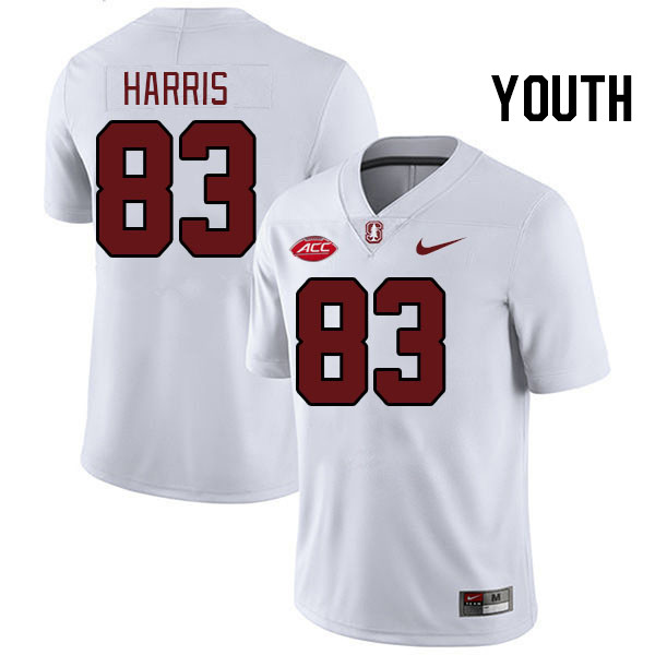 Youth #83 Jackson Harris Stanford Cardinal 2024 ACC Conference College Football Jerseys Stitched-Whi